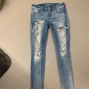 American Eagle Super Stretch Ripped Jeans